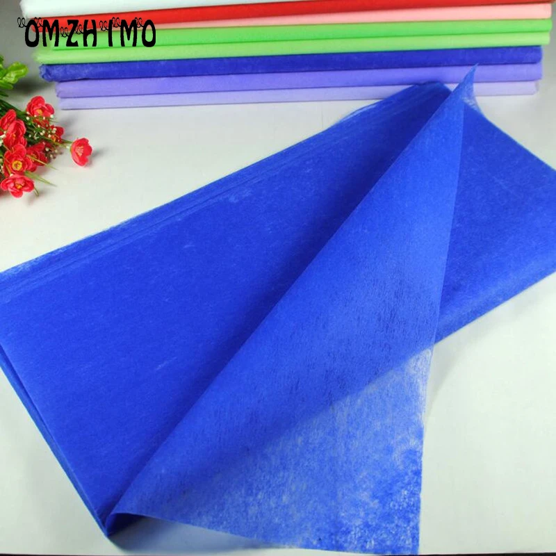 

50*50CM Size mixed solid Color Tissue Paper Flower Wrapping Paper Gift Packaging material craft Paper roll
