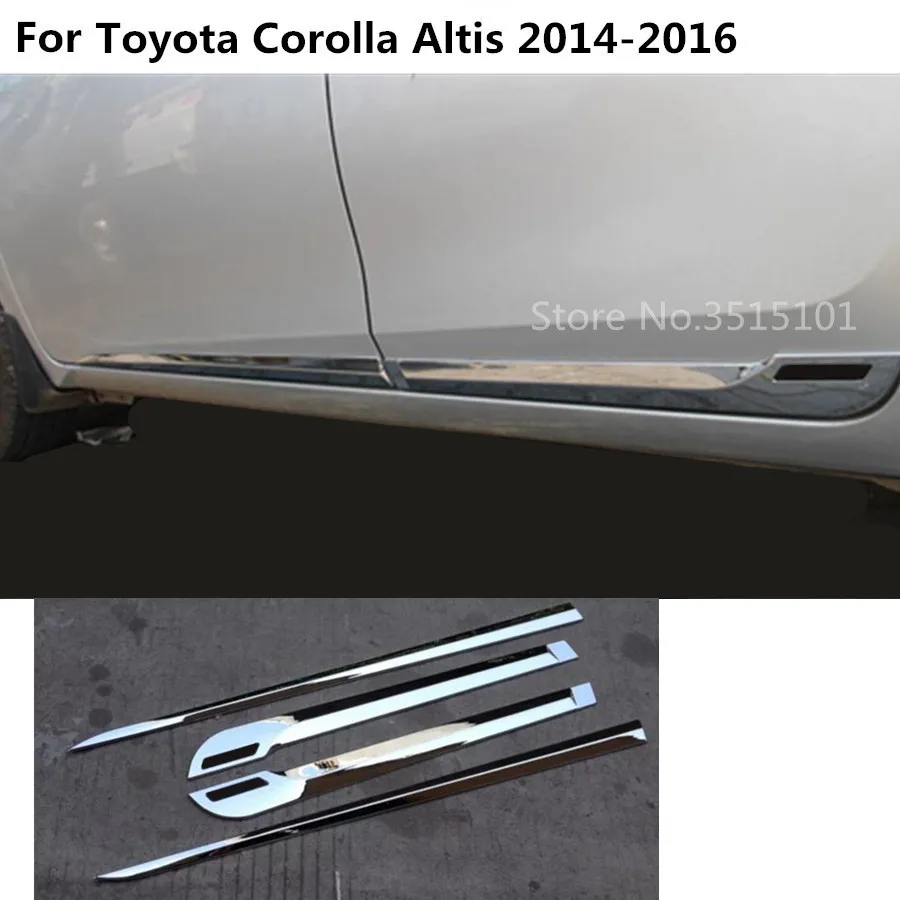 Автомобильный хромированный бампер из АБС пластика 4 шт. для toyota Corolla Altis 2014 2015