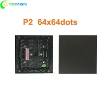 P2 светодиодный модуль-панель для дисплея 64x64dots P2 Крытый ЖК Видео-экран P2P1.5P1.2 светодиодный модуль 128x256 мм