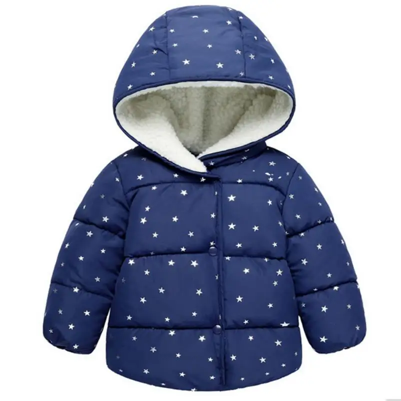 Зимнее пальто куртка для маленьких девочек детская теплая верхняя одежда детское пальто г. Модная весенняя одежда для детей куртка с капюшоном для девочек от 1 до 5 лет