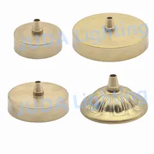 Медный потолок роза с зажимом для кабеля латунный потолочный навес с проволочной рукояткой для люстры led керамика и фарфоровый кулон огни