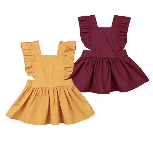 Популярная повседневная одежда для маленьких девочек летнее платье без рукавов с открытой спиной хлопковое мини-платье-пачка принцессы для маленьких девочек