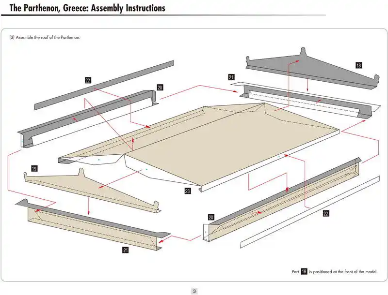 Парфенон, греческое Ремесло Бумажная модель архитектура 3D Развивающие игрушки DIY Ручная игра-головоломка для взрослых
