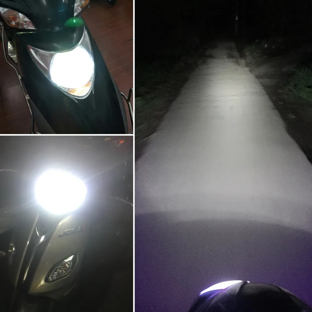 H6 мотоциклетные передние фары BA20D светодиодные лампы 12SMD 1200LM Hi low Противотуманные