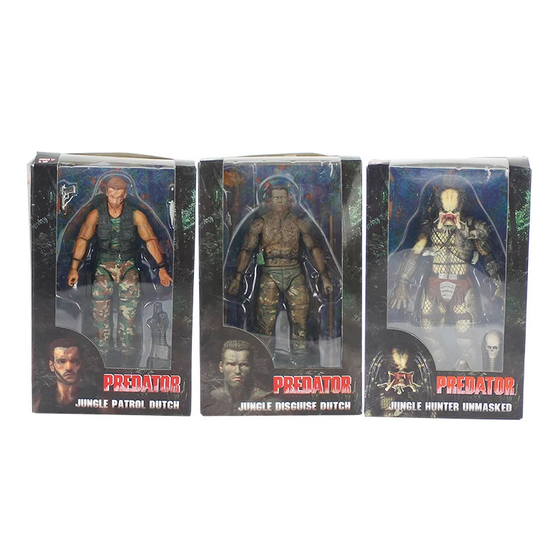 

3Style NECA Aliens vs Predator Series Jungle Hunter Unmasked Jungle Demon Jungle Dutch Toy Action Figure