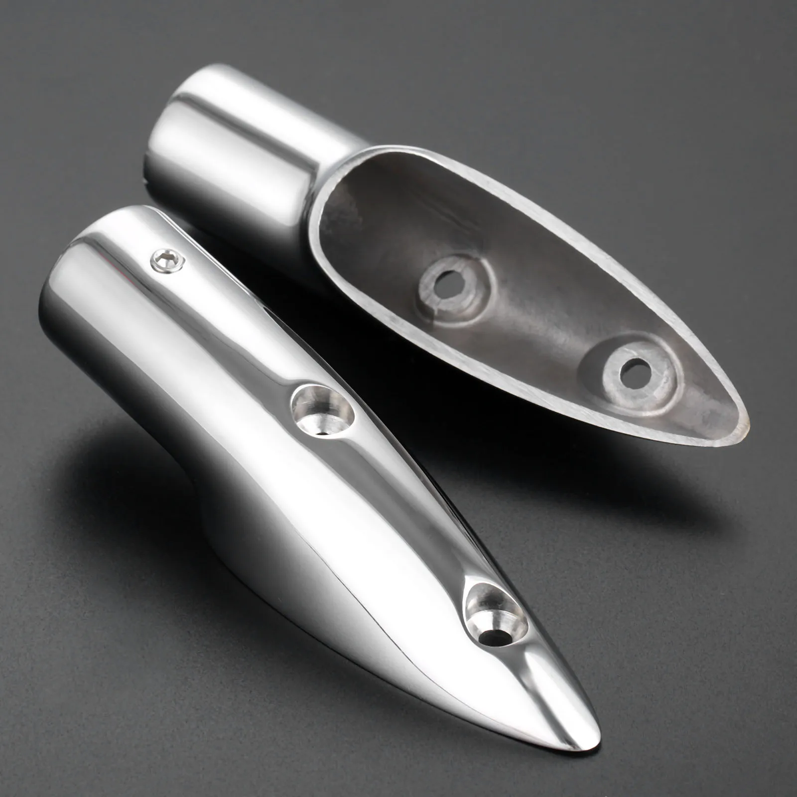 

1 Pc Marine Grade 316 Stainless Steel Boat Rail End Inner Dia. 22mm 7/8"" Boat Tubing Rail End Handrails Railing Support Fitting