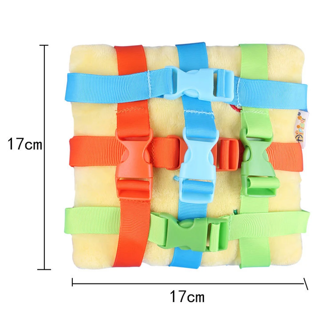 Nove Soft Buckle Pillow Educational Basic Life Skills Baby Toddler Learn to Dress Toy - Buckle Puzzle Teaching Aids