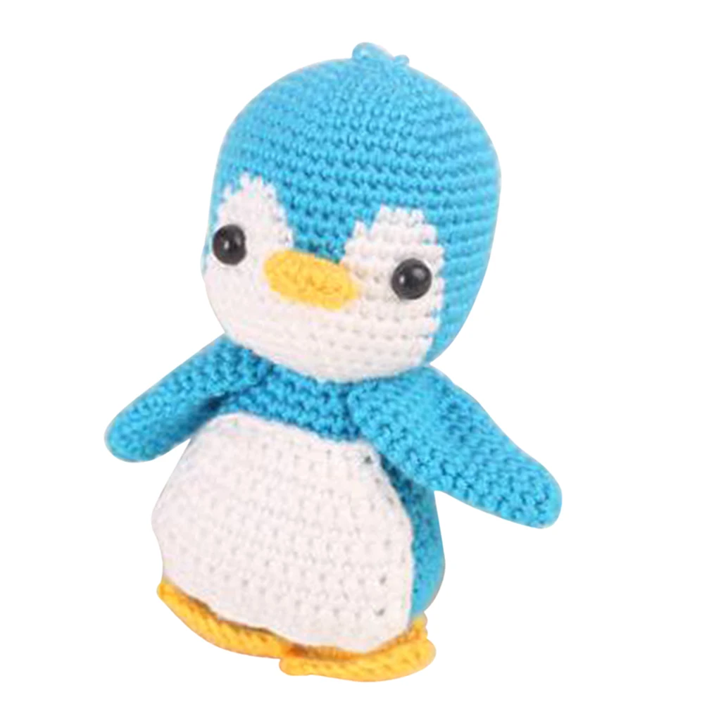 Penguin Doll Crochet Kit Amigurumi DIY Craft Project with Materials and Instruction