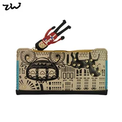 

New HEC Design Pretty Women's PU Clutch Wallet Hollow Out Long ID Card Purse LBQ290 3 Colors