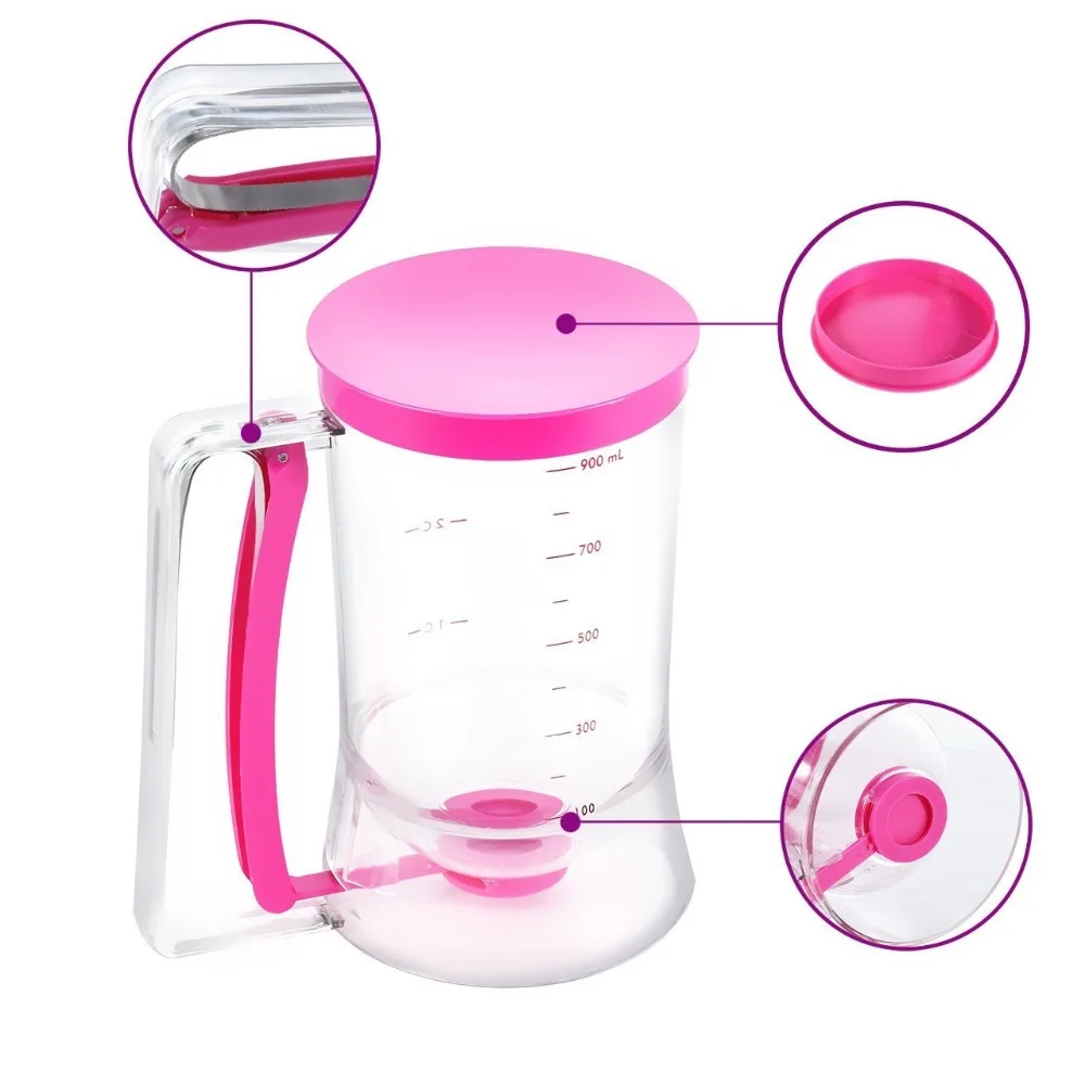 

Food Grade Manual Cake Dough Batter Cream Dispenser Cupcake Funnel Batter Separator Valve Measuring Cup Muffin Cups