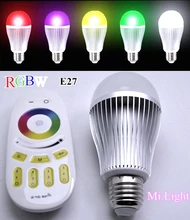 Mi Light 2.4G AC85-265V E27 9W Wifi wireless RGBWW/RGBCW LED bulb E27+Mi Remote Controler