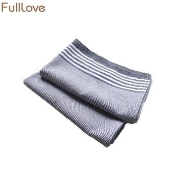 

FullLove 50*70cm 2PCS/Set Nordic Cotton Kitchen Towels Black & White Stripes Plaid Table Cover Placemat Dish Towel Home Textile