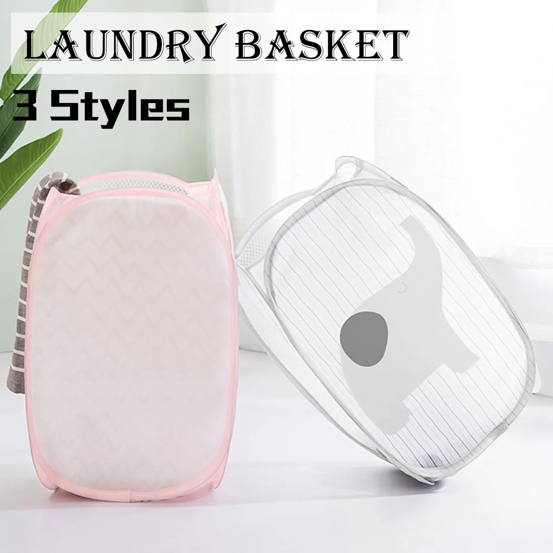 

1PC Hotselling water proof three grid laundry organizer bag dirty laundry hamper Collapsible home laundry basket storage bag