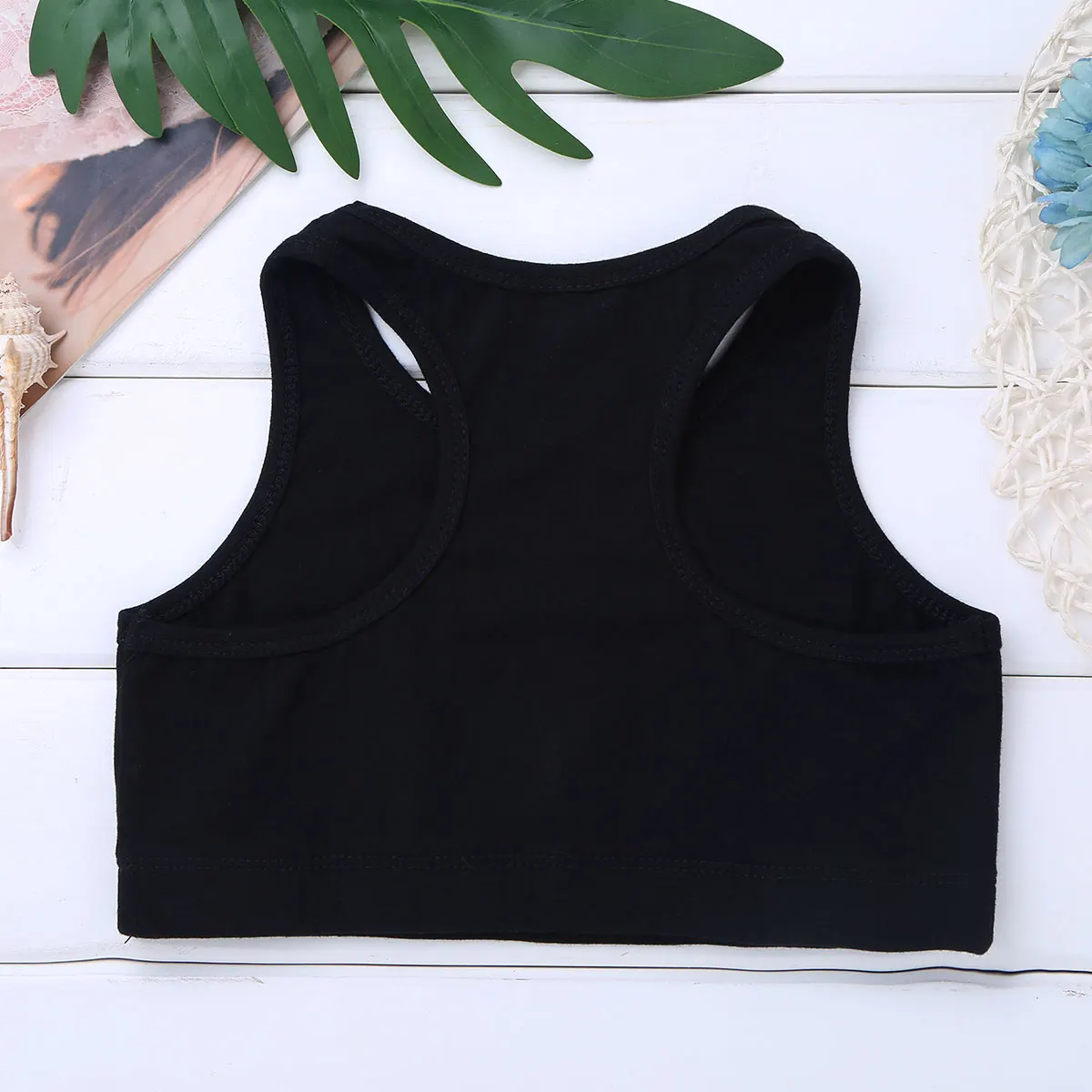 FEESHOW Kids Girls Sleeveless Shiny Letters DANCE Printed Crop Top Sports Gymnastics Ballet Tops Stage Performance Dance Costume girls tank tops