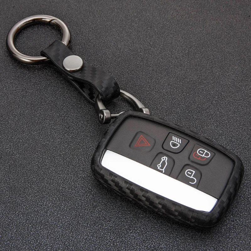 Чехол для автомобильного ключа с узором из углеродного волокна чехол Land Rover Freelander