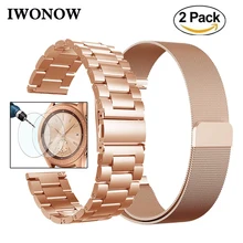 Миланская петля и ремешок из нержавеющей стали 20 мм для samsung Galaxy Watch 42 мм Active gear Sport S2 классический магнитный ремешок