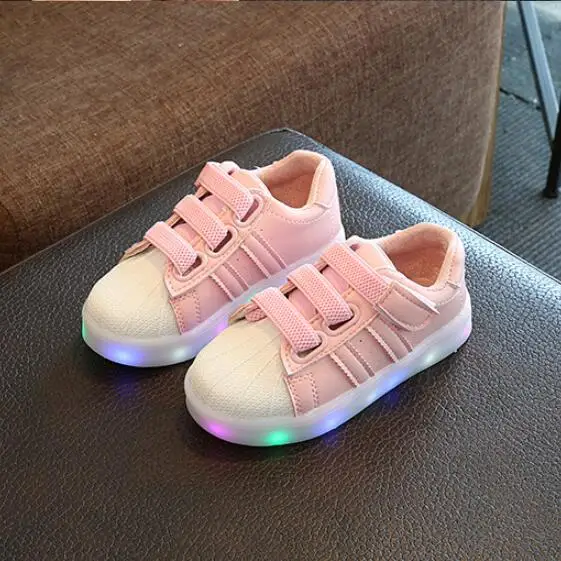 

New Fashion Children Shoes With Light Led Kids Shoes Luminous Glowing Sneakers Baby Toddler Boys Girls Shoes LED EU 21-30