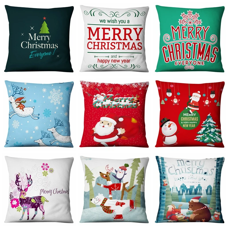 Buy Merry Christmas Santa Claus Cotton Linencushion