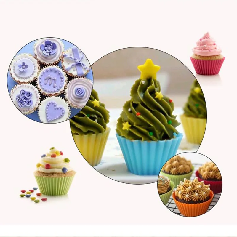 12 шт. Силиконовые Формы для кексов маффинов|mold for|jelly moldcup mold |