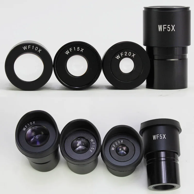 

2pcs/set Stereo Microscope Eyepieces WF5X WF10X WF15X WF20X Microscope Lens with eyecups Wide Angle Parts Accessories Ocular