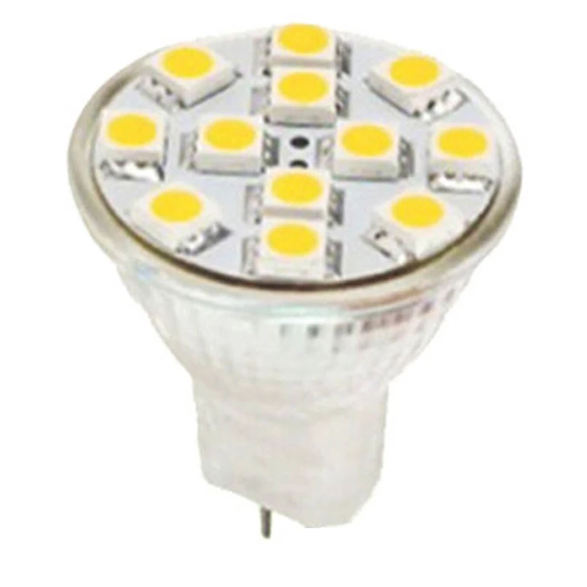 

White Warm MR16 Base Un Dimmable MR16 Led Lamp Light 12VDC 12LEDs 5050SMD 2W Spotlight Bulb Bubble Ball Bulbs For Bedroom Decor