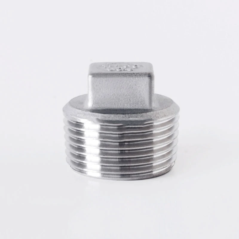 

1/4" BSP Male Thread Square Head Plug 201 Stainless Steel Threaded Pipe Fitting Connector For Water Oil Air