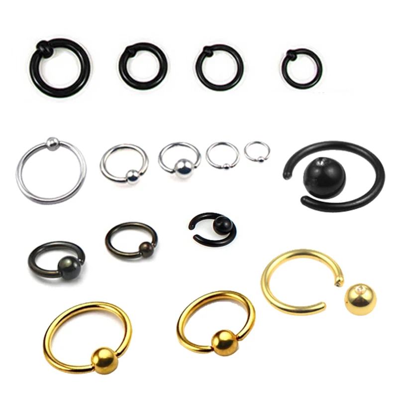 3pcs/lot Surgical Steel Captive Ring Hoops Cbr/Bcr Body Piercing