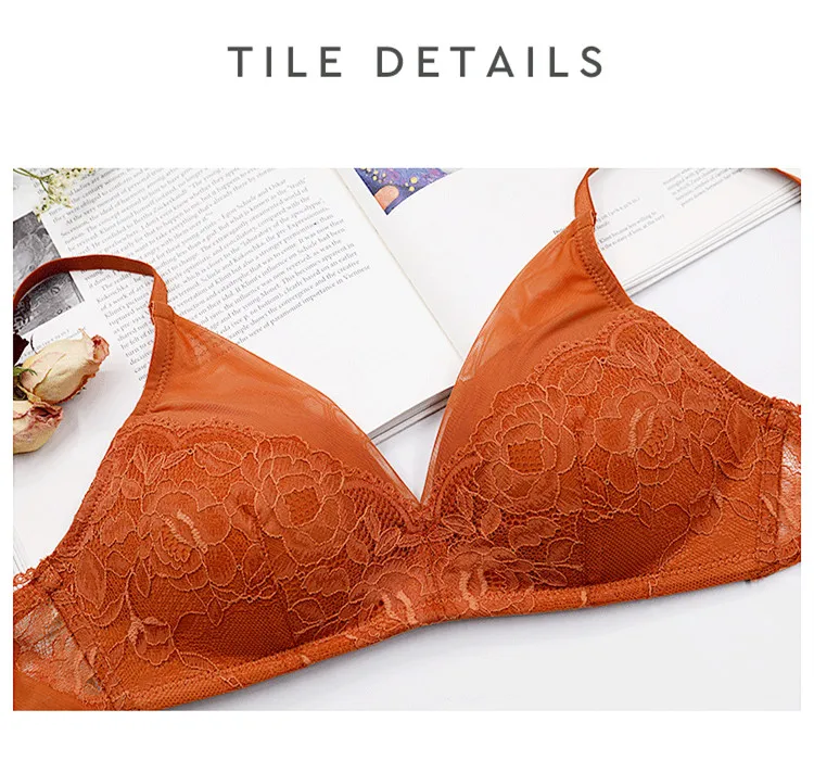 New Women's underwear Set Lace Sexy Push up Bra And Panty Sets Embroidery Brassiere Solid 3 Color Lingerie Adjustable Bra Set  (5)