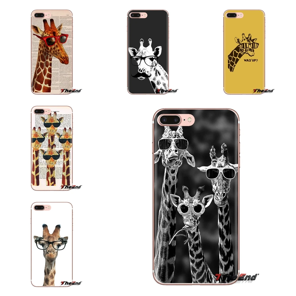 

Soft Silicone TPU Case Sunglasses Giraffe spectacles Animal For Xiaomi Redmi 4A S2 Note 3 3S 4 4X 5 Plus 6 7 6A Pro Pocophone F1