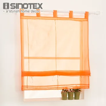 

Roman Tulle Curtain Solid Sheer Window Panel Drape For the Kitchen Living Room Tab Top Voile Screening Rod P With Plastic Tubes