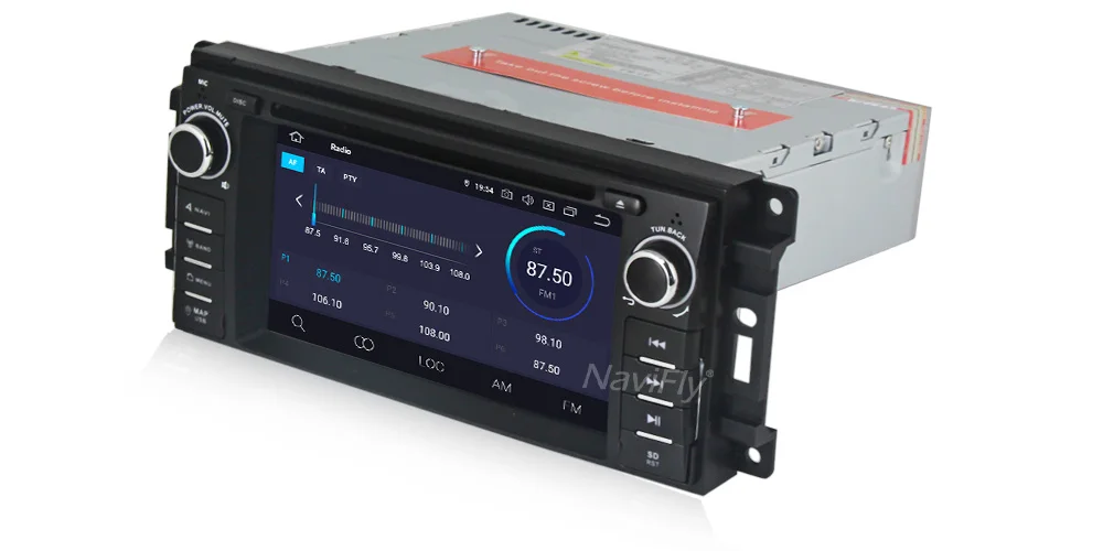 Excellent NaviFly IPS DSP 6.2" Android 9.0 Car Radio DVD Player GPS Navigation for JEEP Patriot Liberty Wrangler Compass DODGE Chrysler 25