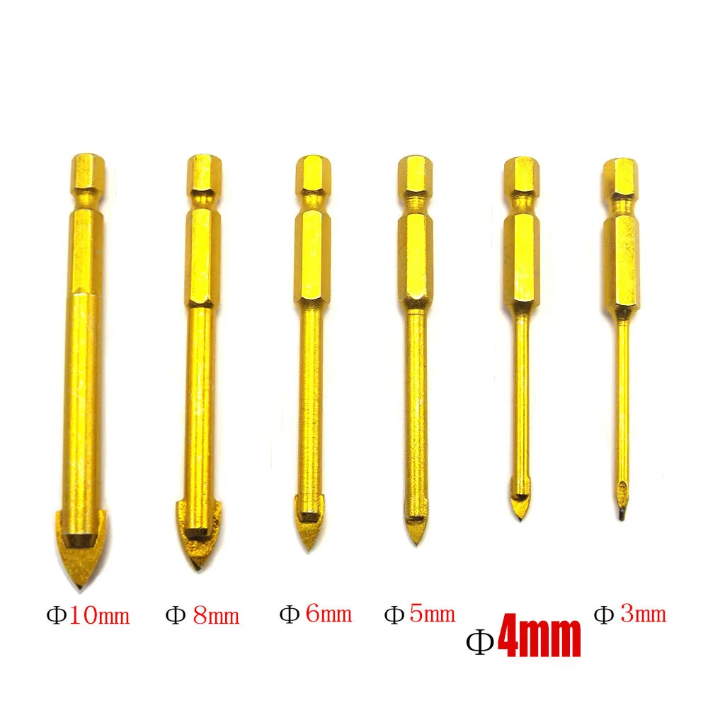 1Pcs 4mm Spade Ceramic Tile Glass Drill Bits Set Wall Carbide Mable