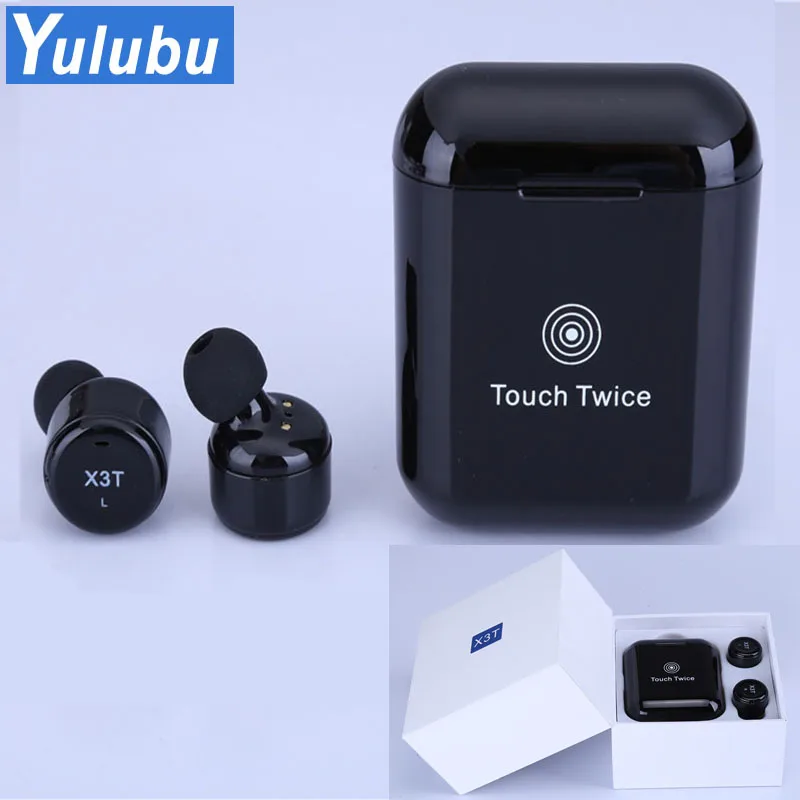 

Yulubu Waterproof Bluetooth 4.2 Earphone X3T TWS Wireless charge box for mobile phone Touch Control for Android iphone samsung