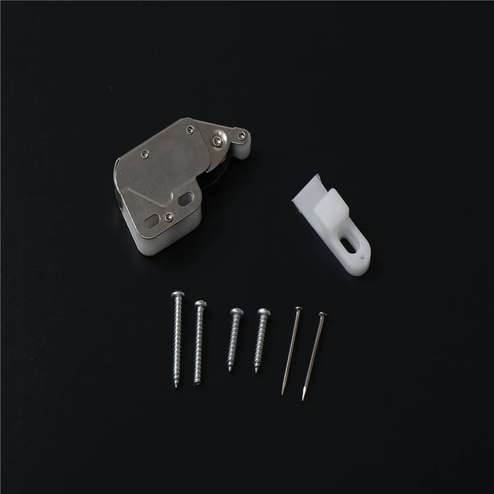 New 1Set Doors Locks Accessories Mini Tip Cupboard Catch Spring Loaded