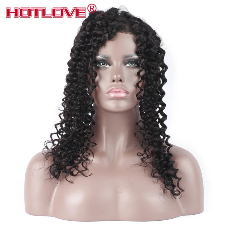 360 Lace Frontal Closure With Baby Hair Brazilian Deep Wave Natural Hairline 130% Density Remy Human Hair Pre Plucked HOTLOVE