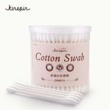 200Pcs/Lot Women Beauty Makeup Cotton Swab Cotton Buds Double head Make Up Wood Sticks Nose Ears Cleaning Cosmetics Health Care