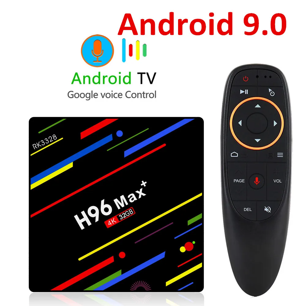 

H96 MAX Plus TV Box Android 9.0 4G64GB Rockchip RK3328 USB3.0 H.265 4K Youtube Netflix Google Play Smart TV H96MAX androi tv box