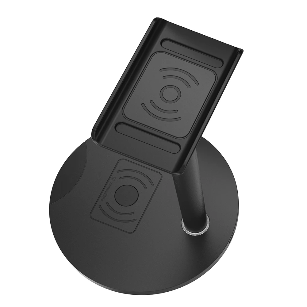 New Wireless Charging Headset Stand Headphone Holder Aluminum Stand for Samsung Galaxy Black White