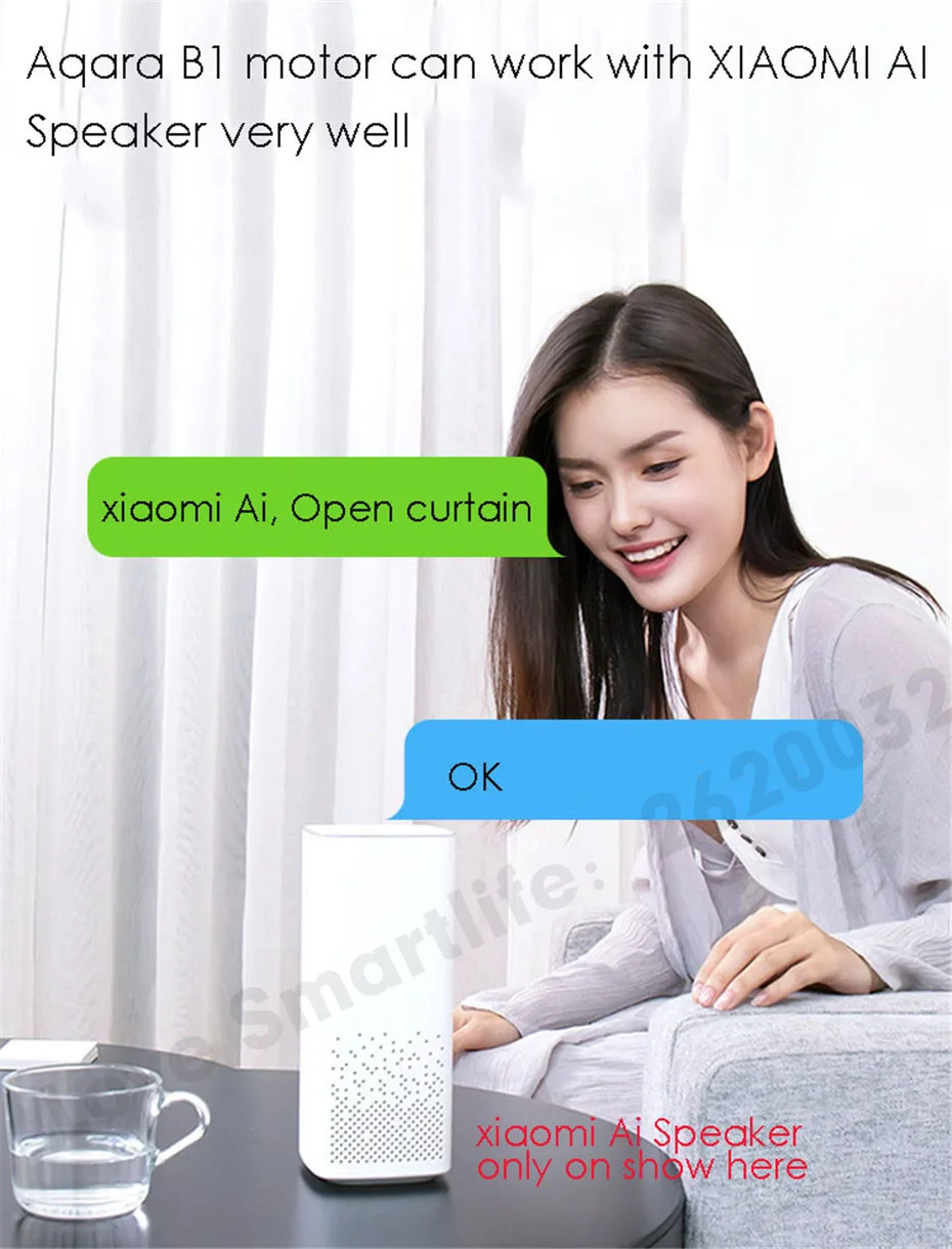 Xiaomi Aqara B1 Lithium Battery Motor,WIFI/Voice/Mi Home APP Control,Work with Xiaomi Zigbee Gateway,Mijia Smart Curtain System