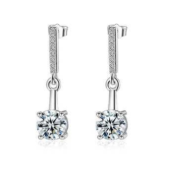 

Hight Quality New Fashion Super Shiny Zircon 925 Sterling Silver Stud Earrings for Women Jewelry Gift Hot Sale Wholesale