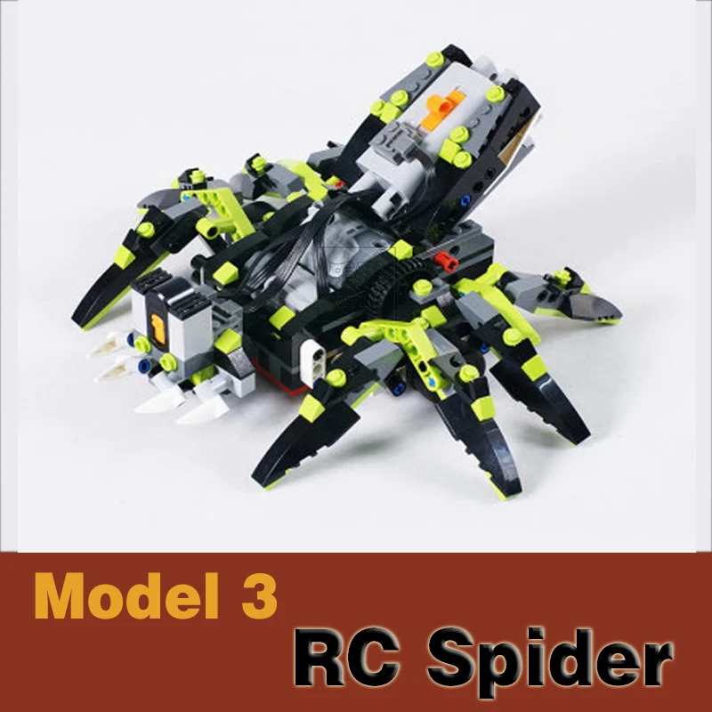 Technic 24010 пульт дистанционного управления крокодил, динозавр паук 3в1 RC монстр 792 шт Строительные блоки модель звуковая функция 4958