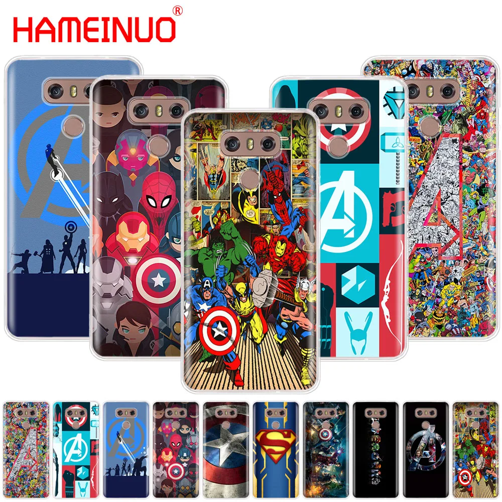 

HAMEINUO The Avengers Marvel Captain America case phone cover for LG G7 Q6 G6 MINI G5 K10 K4 K8 2017 2016 X POWER 2 V20 V30 2018