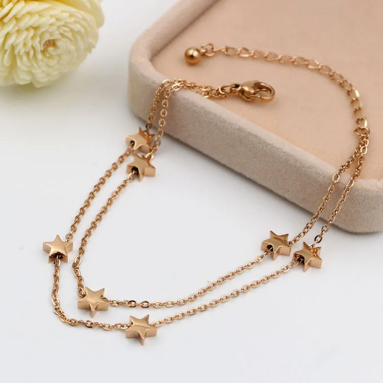 Martick золото-цвет 316L нержавеющая сталь 7 Star Link браслеты для женщин модные ювелирные изделия в летнем стиле