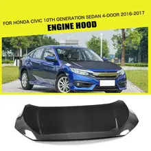 Карбоновые накладки на переднюю капот для Honda Для Civic 10th Generation Sedan 4 двери