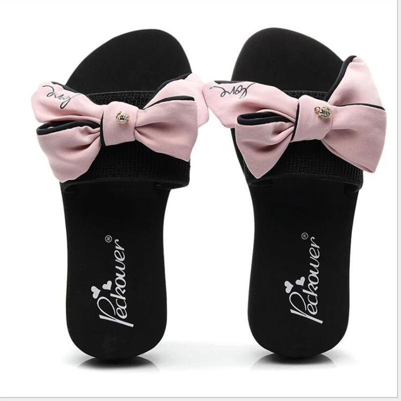 Parent-child flip flop Summer Children Girls Bowknot Cute little princess baby Flat Slipper Casual Shoes Comfortable Slip s77