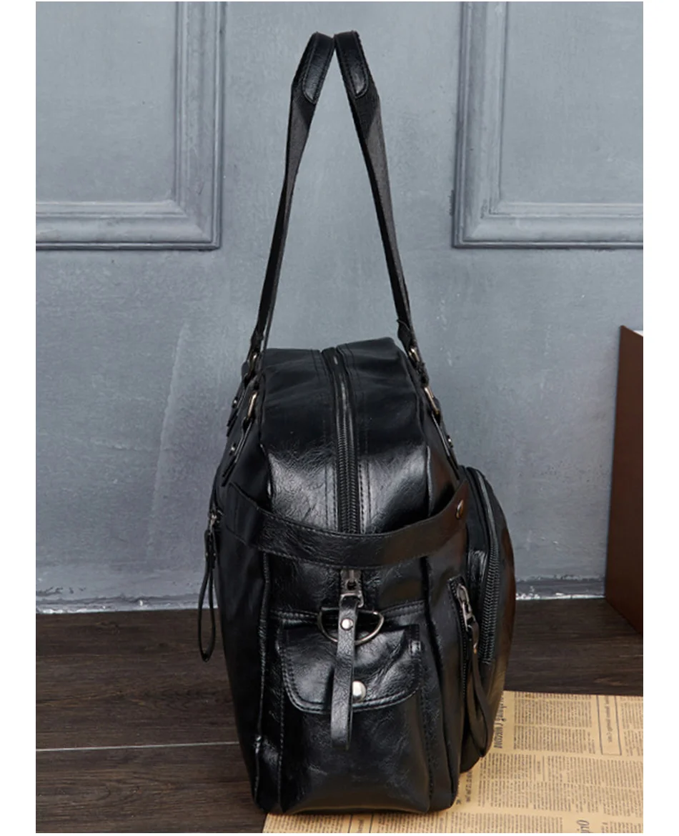 Wellvo Для мужчин Бизнес Сумки Большая сумка дорожная сумка-мессенджер ноутбук из искусственной кожи Duffle Сумки Для Мужчин's Crossbody сумка для