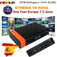 V8 Nova Satellite Receiver Gtmedia V8 NOVA HD 1080P Europe Clines for 1 Year Spain Built Wifi Dongle V9 Super Power by V8 Super