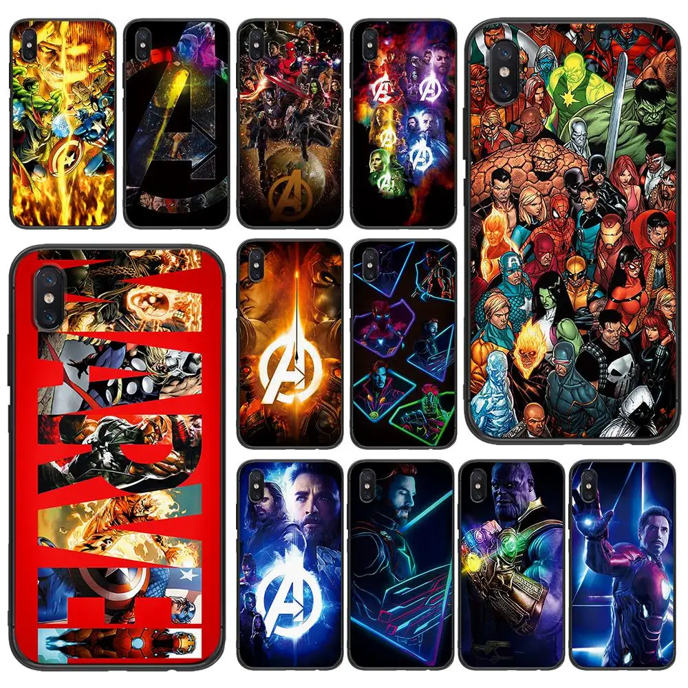 Мягкий ТПУ чехол Marvel The Avengers для Xiaomi Redmi Mi6 8 9 A1 A2 F1 Plus 5/5 M8 Lite силиконовый задней