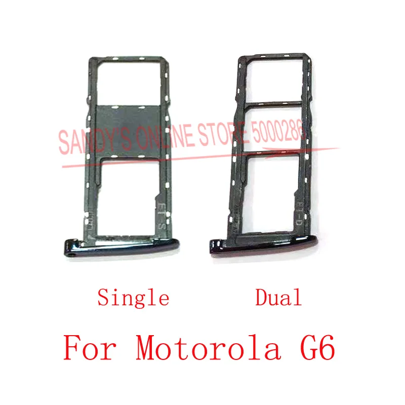 

New Dual Sim Card Tray Holder For Motorola Moto G6 Plus Play G6+ G6play Sim Tray Slot Holder Reader Adapter Micro SD Card Tray
