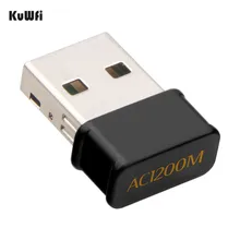 KuWfi 1200 Мбит/с сетевая карта с интерфейсом USB мини-usb Wi-Fi адаптер 2,4G 5G Беспроводной дома сетевой кабель LAN Карта WindowsXP/Vista/7/8/10, Mac OS